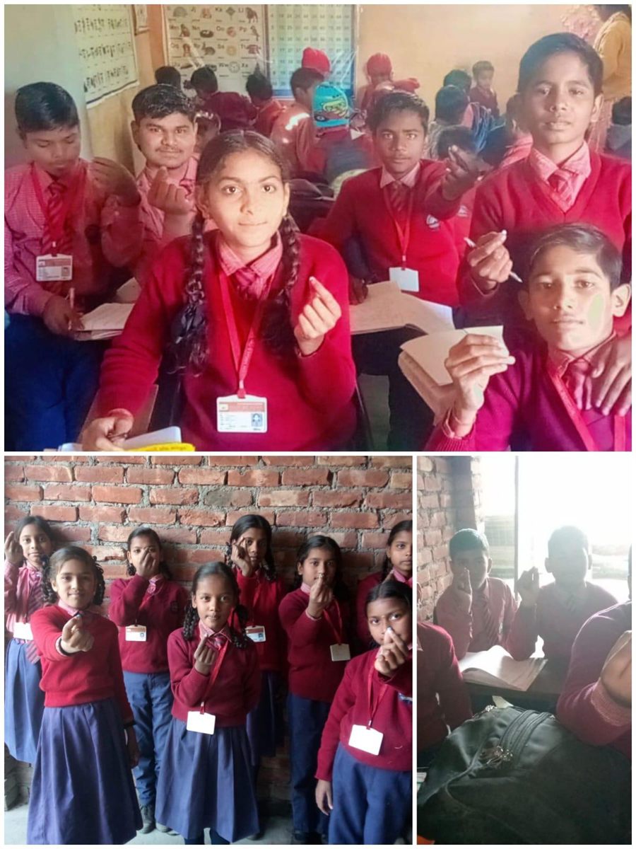 School gallery portrait moment